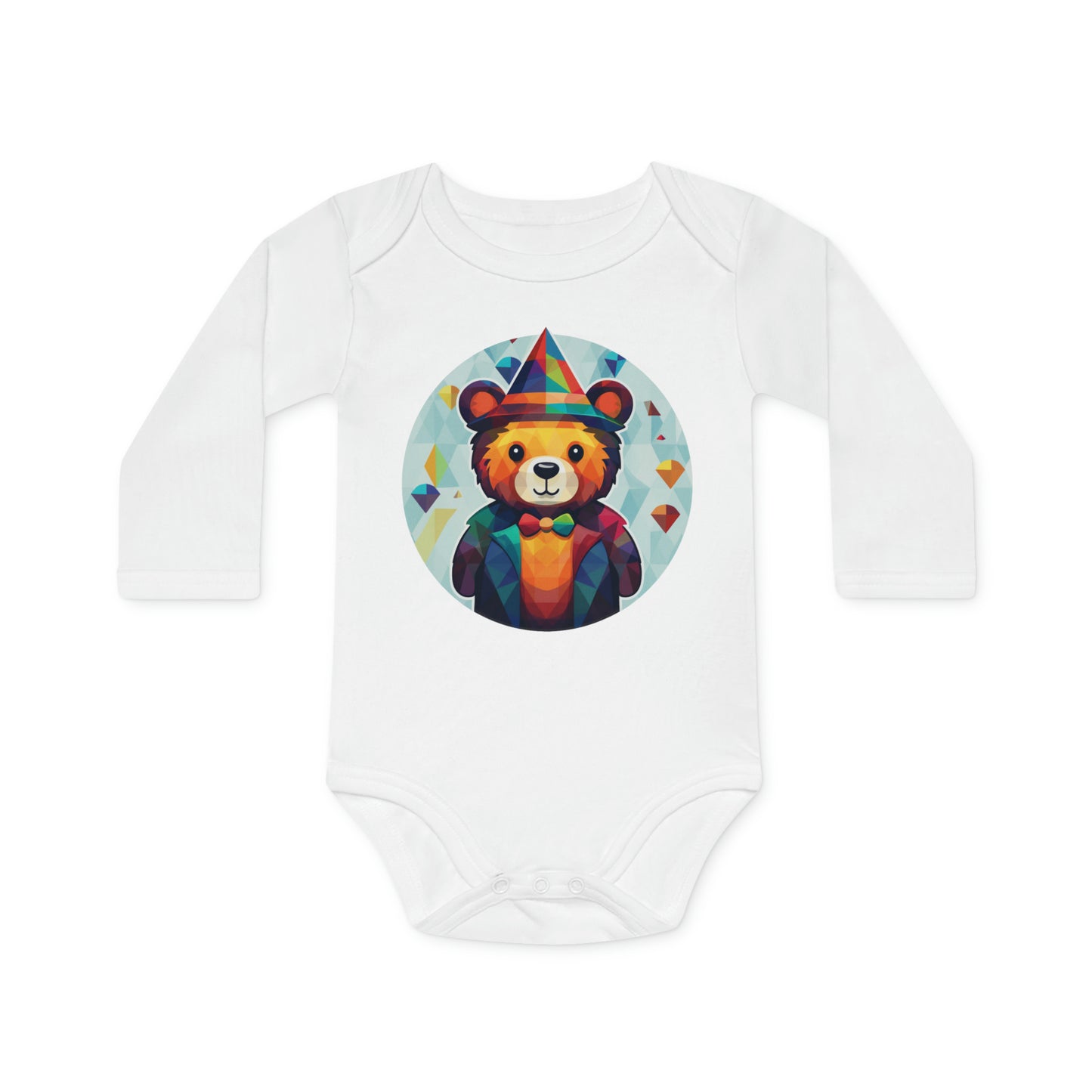 Baby Long-Sleeve Organic Bodysuit Bear Design