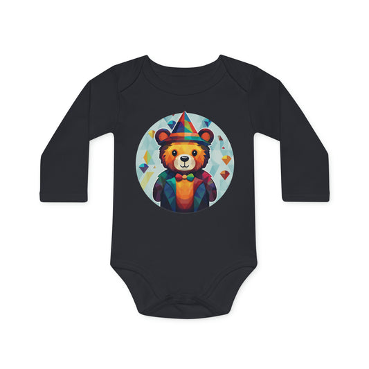 Baby Long-Sleeve Organic Bodysuit Bear Design